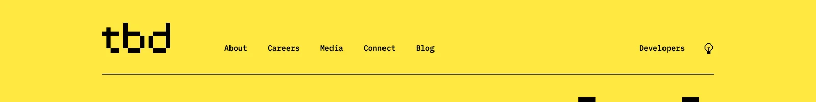 Hero · TBD landing page section