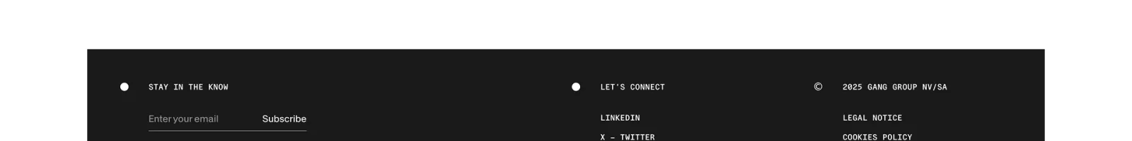 https://gang.tv/ landing page section