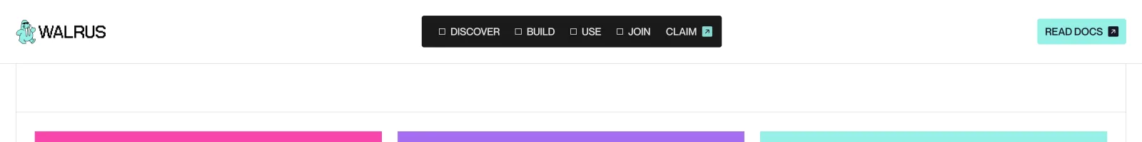 Walrus landing page section