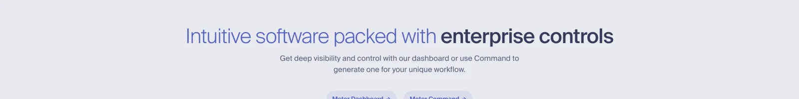 Meter landing page section