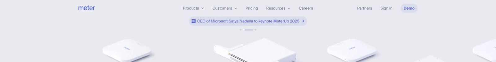 Meter landing page section