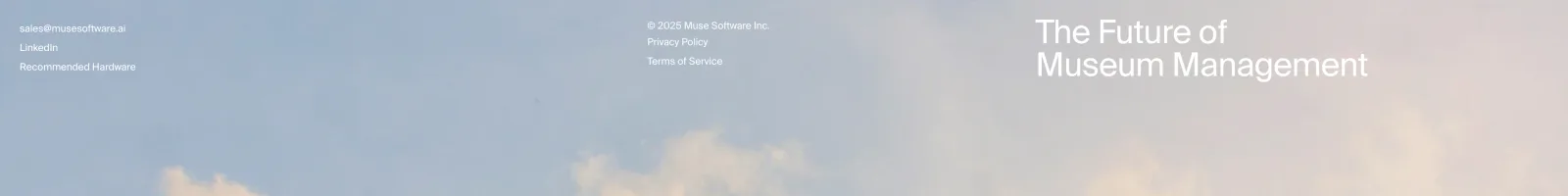 Muse landing page section