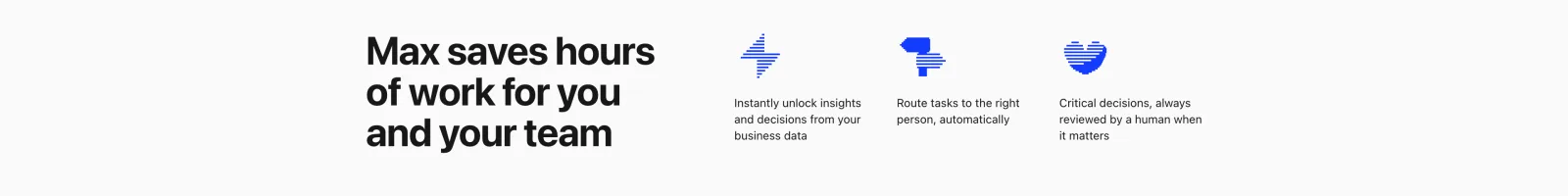 Headroom landing page section