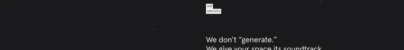Cassette Music landing page section