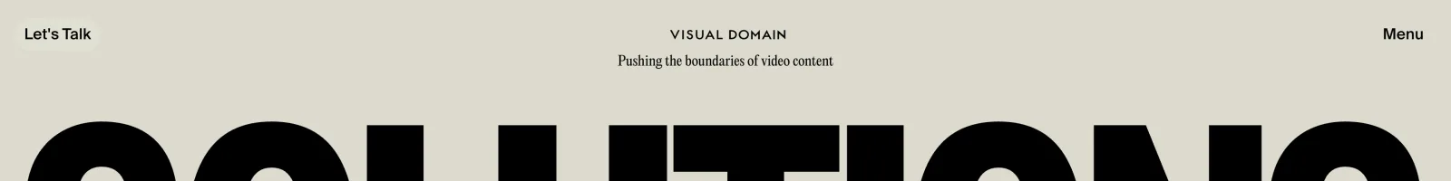 Visual Domain landing page section