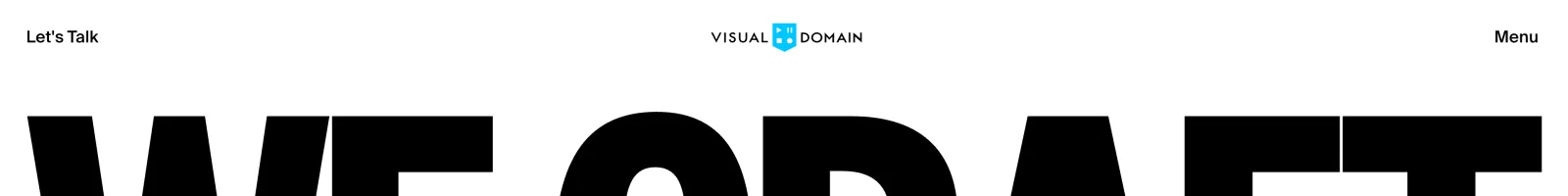 Visual Domain landing page section