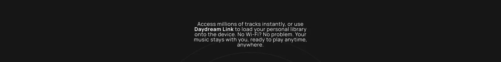 Day Dream Player landing page section