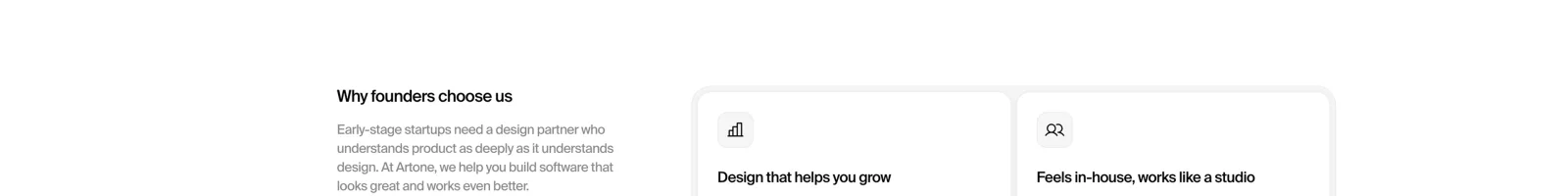 ArtOne landing page section