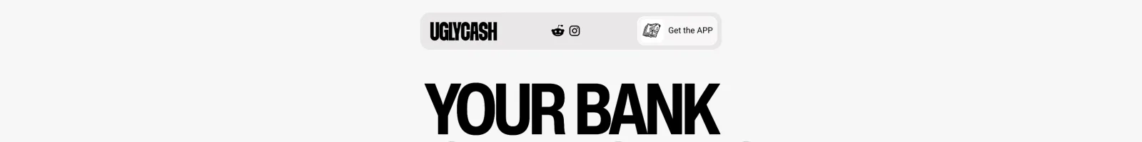 Ugly Cash landing page section