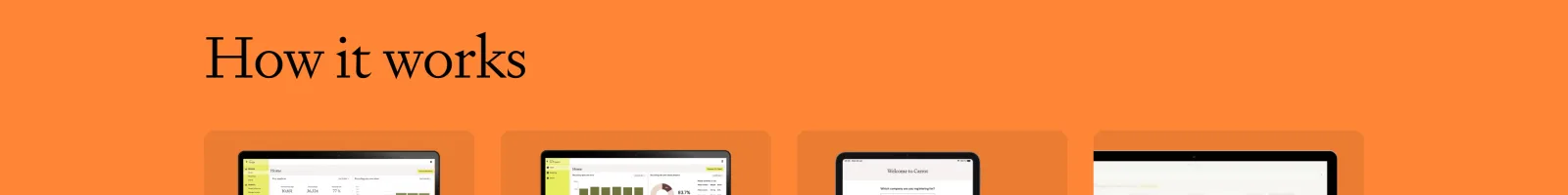 Carrot landing page section