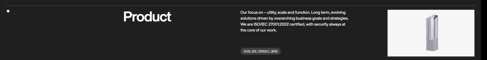 Phantom landing page section
