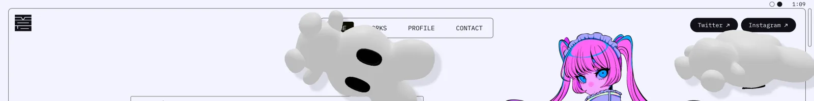 1:09 Ichiki Illustrator landing page section