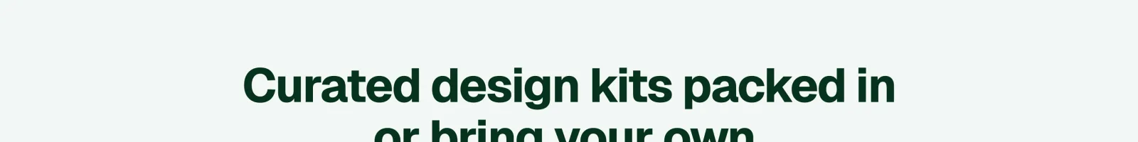 Pencil landing page section