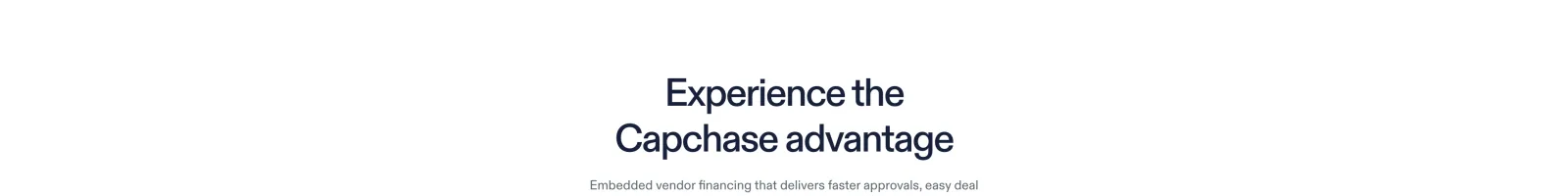 Capchase landing page section