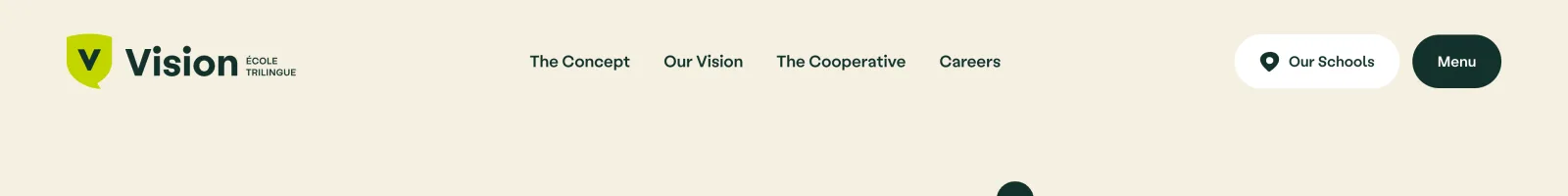 Ecolevision School landing page section