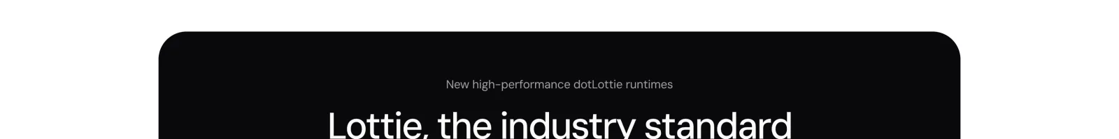 Lottiefiles landing page section