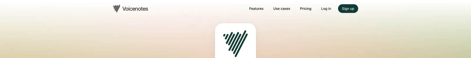 Voicenotes landing page section