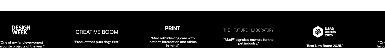 Mud landing page section