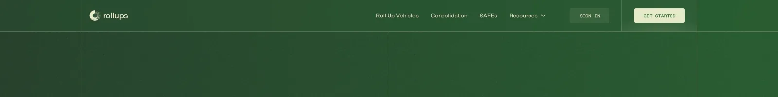 Rollups landing page section