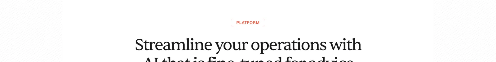 Superplan landing page section