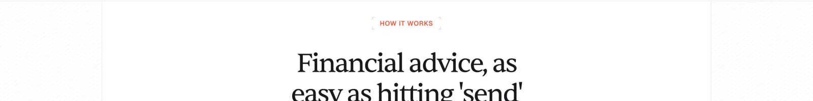 Superplan landing page section
