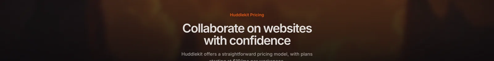 Huddlekit landing page section