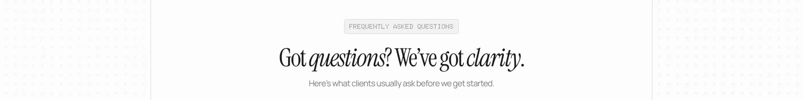Formeta landing page section