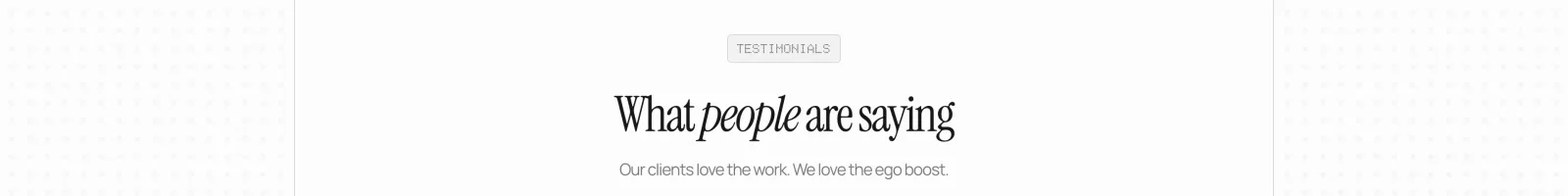 Formeta landing page section