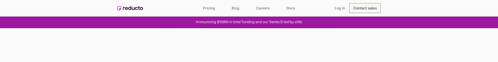 Reducto landing page section