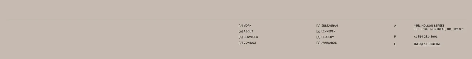 Ref Digital landing page section