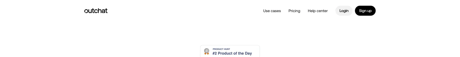 Outchat landing page section