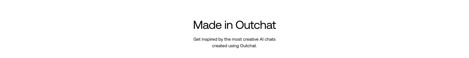 Outchat landing page section