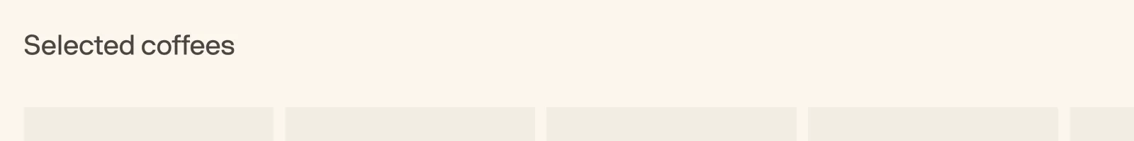 Сoffeecollective landing page section
