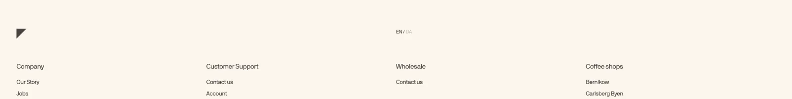 Сoffeecollective landing page section