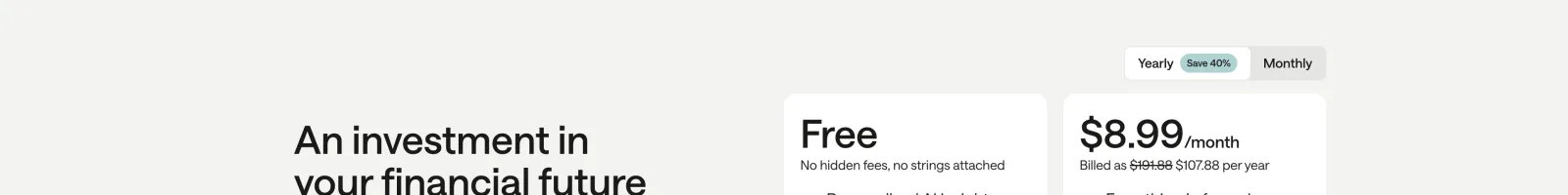 Era landing page section