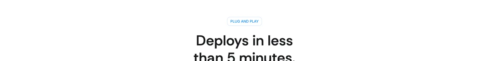 Mues landing page section