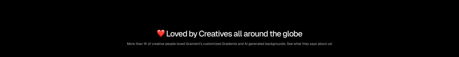 Grainient Supply landing page section