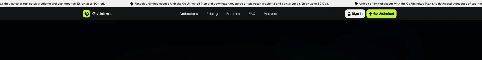 Grainient Supply landing page section