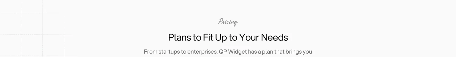 Qatchup landing page section