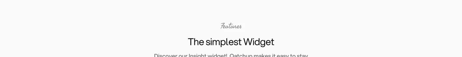 Qatchup landing page section