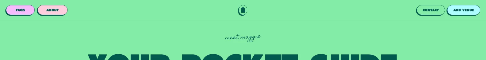 Maggie landing page section