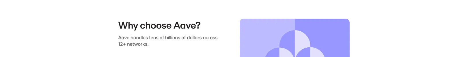 Aave landing page section