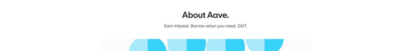 Aave landing page section