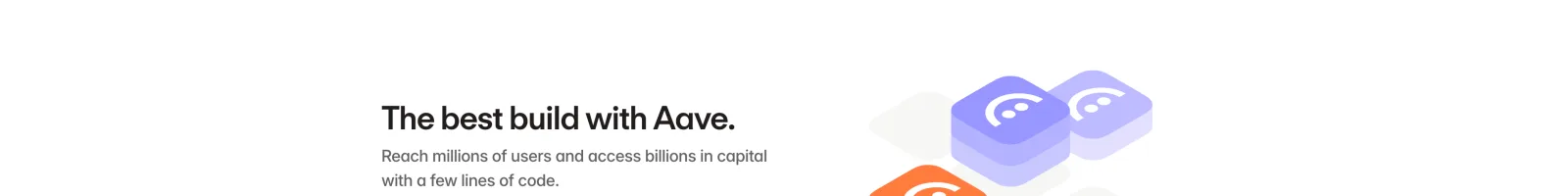 Aave landing page section