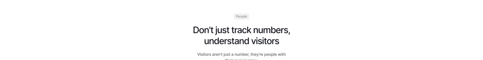 Visitors Now landing page section