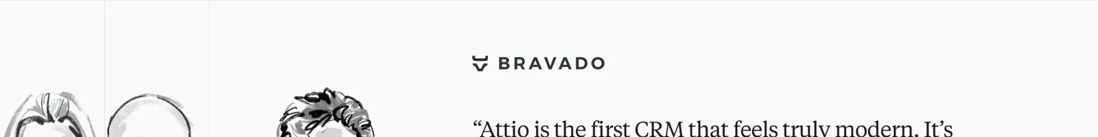Reviews · Attio landing page section