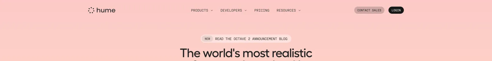 Hume.ai landing page section