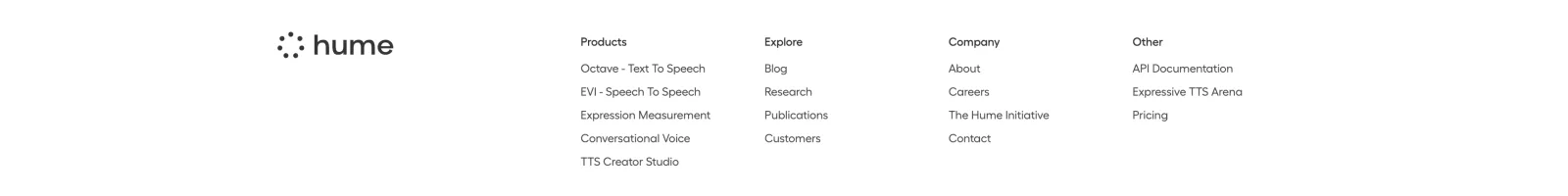 Hume.ai landing page section