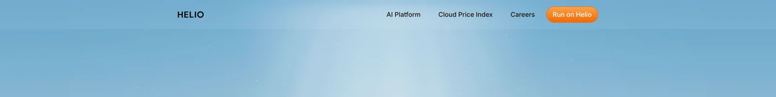 Helio Cloud landing page section