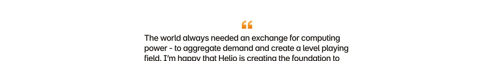 Helio Cloud landing page section